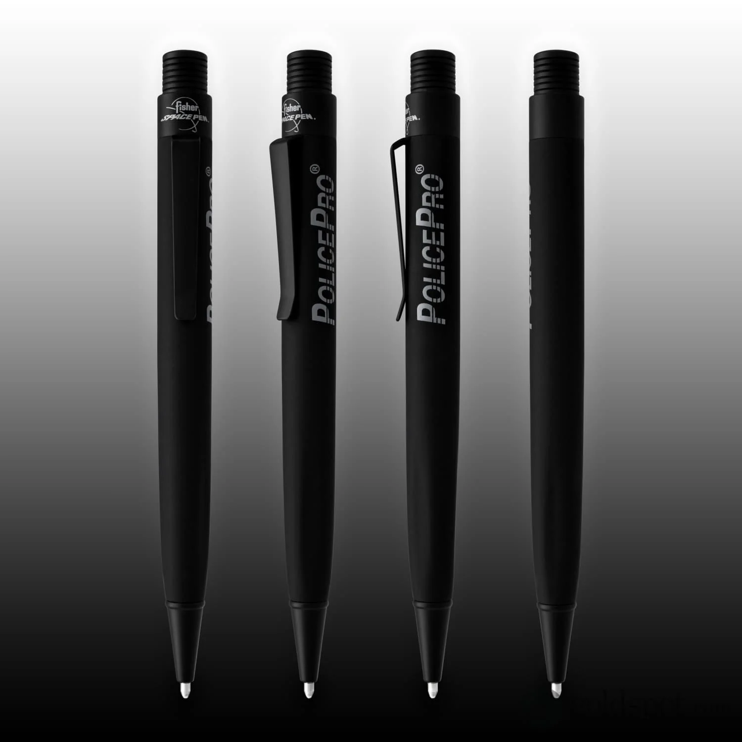 Fisher Space Zero Gravity Ballpoint Pen with Police Pro Imprint in Matte Black - Image 5
