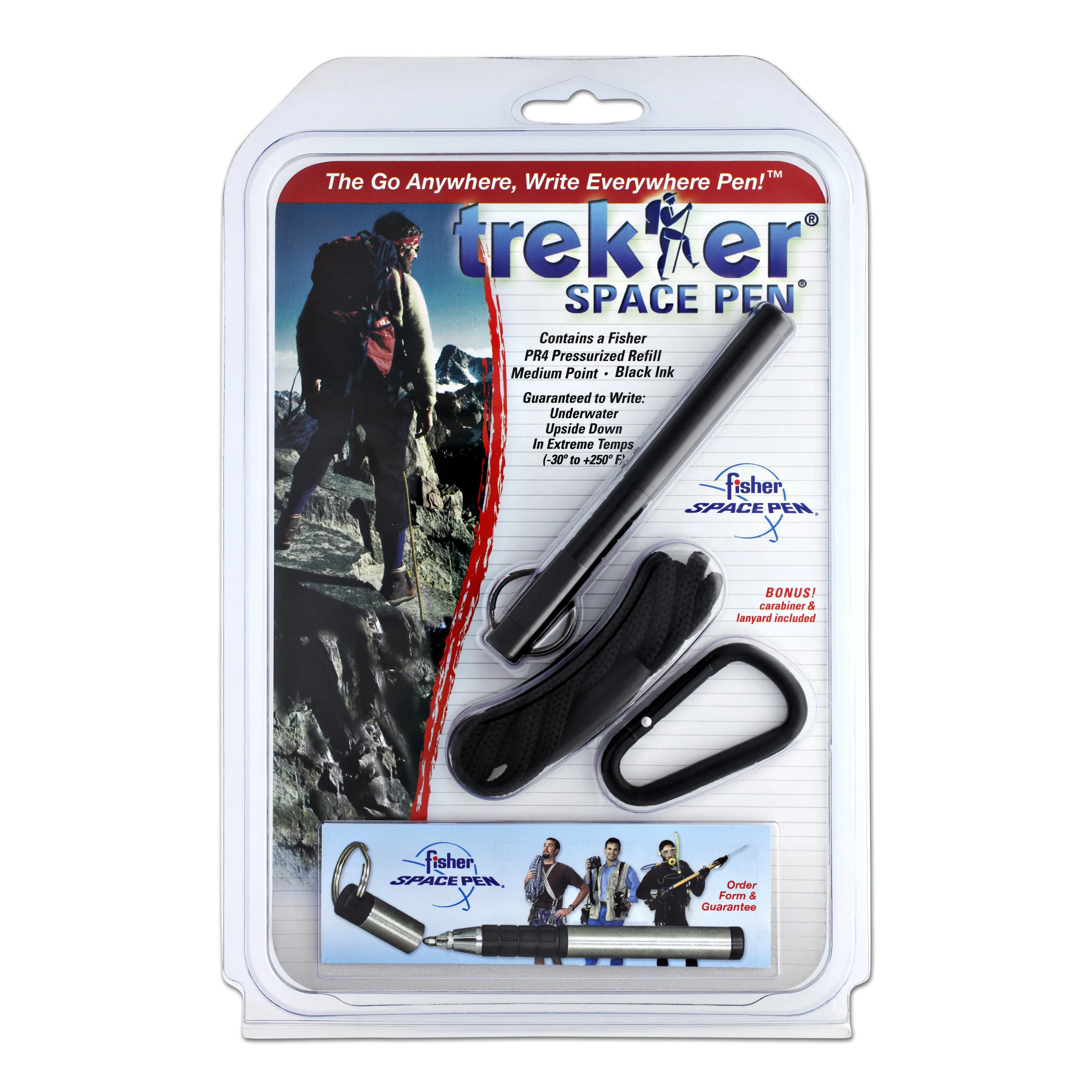 Fisher Space Trekker Keychain Ballpoint Pen in Matte Black - Image 2