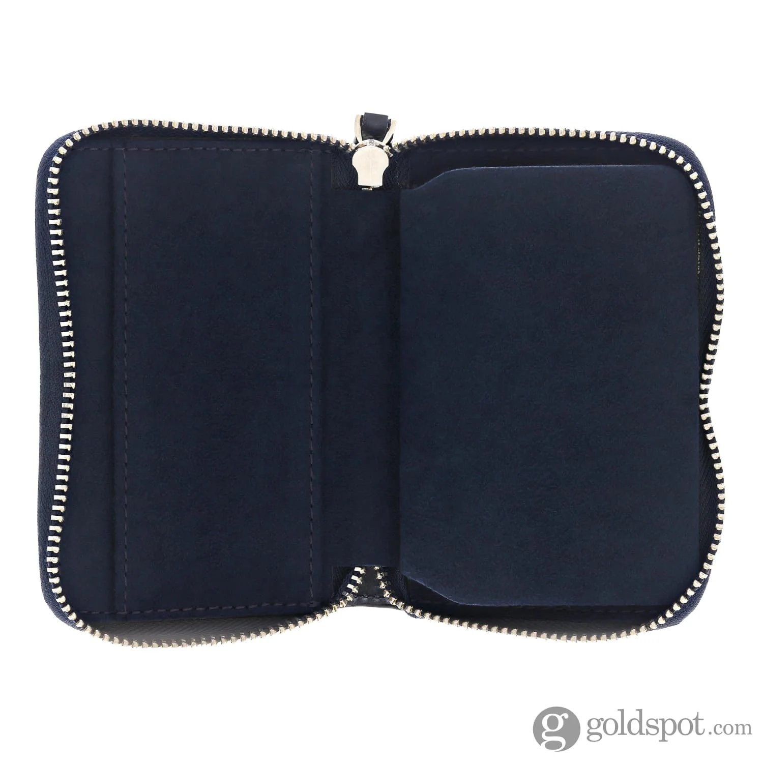 Galen Leather EDC Wallet in Crazy Horse Navy Blue - Image 2