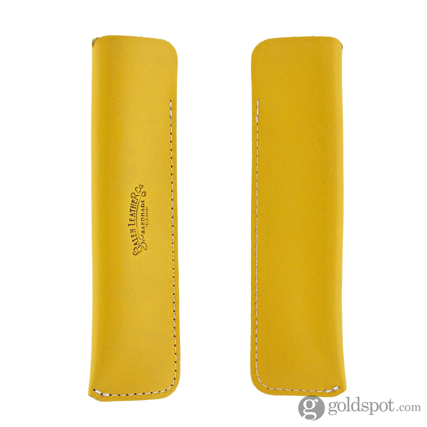 Galen Leather Single Pen Case in Yellow - Image 3
