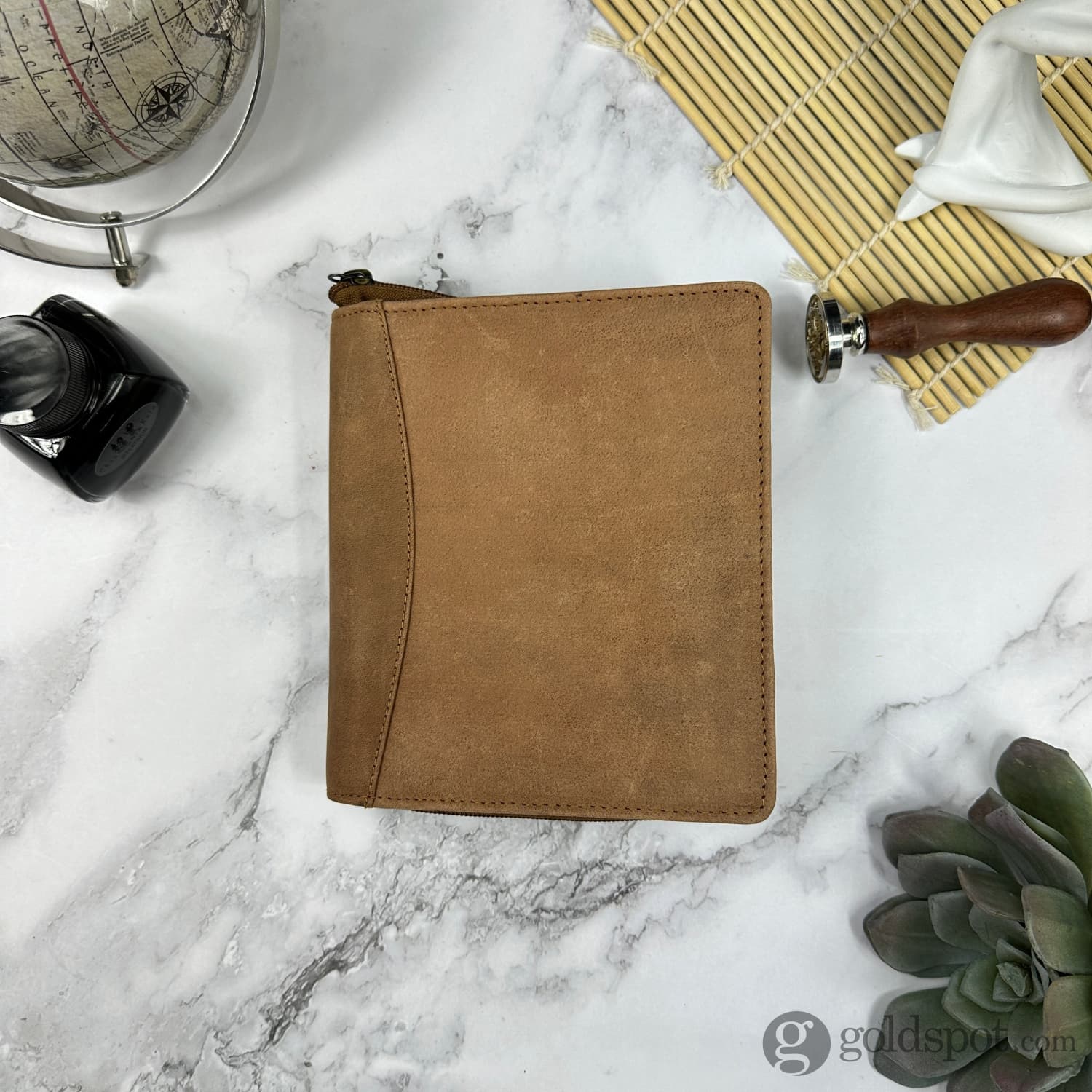 Girologio 12 Zippered Pen Case in Saddle Tan - Image 3