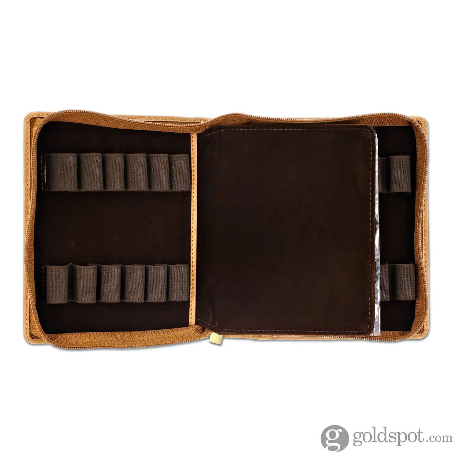 Girologio 12 Zippered Pen Case in Saddle Tan - Image 4