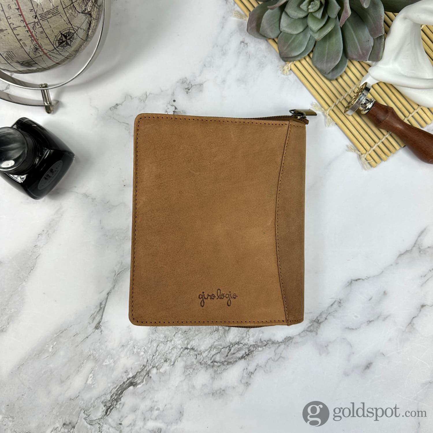 Girologio 12 Zippered Pen Case in Saddle Tan - Image 5