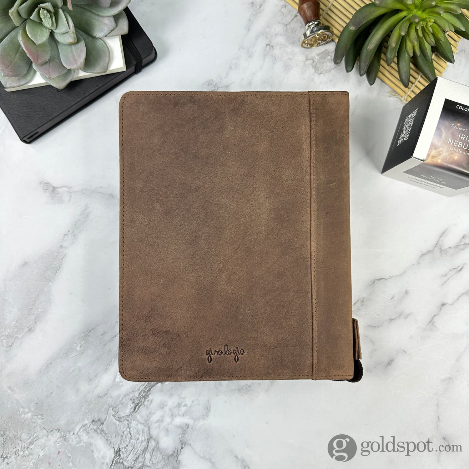 Girologio 24 Zippered Pen Case in Bomber Brown - Image 4