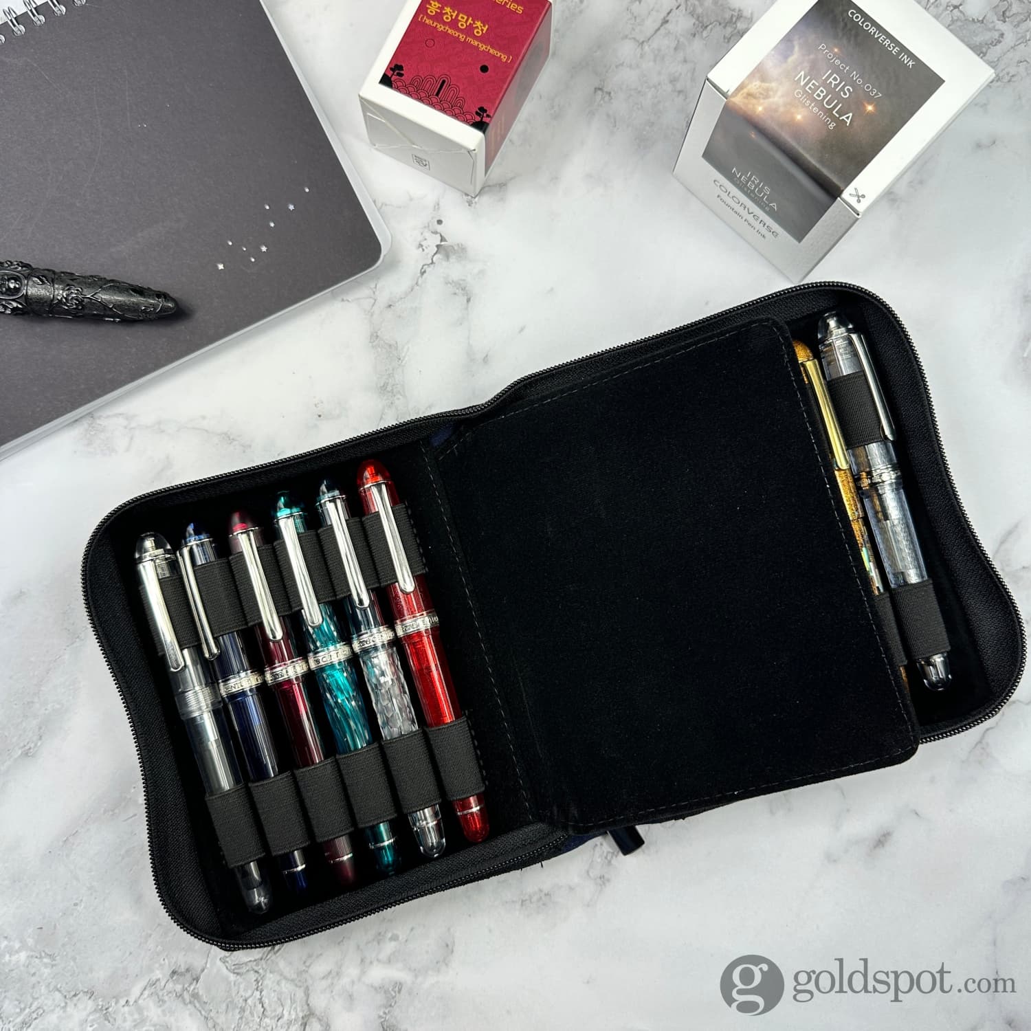 Girologio 12 Zippered Pen Case in Cotton Denim - Image 2