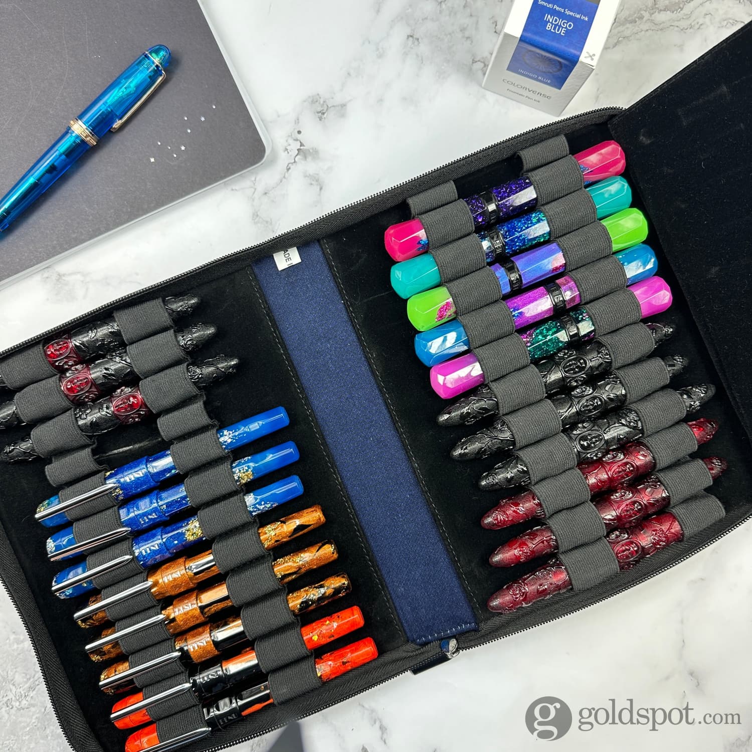 Girologio 24 Zippered Pen Case in Cotton Denim - Image 2