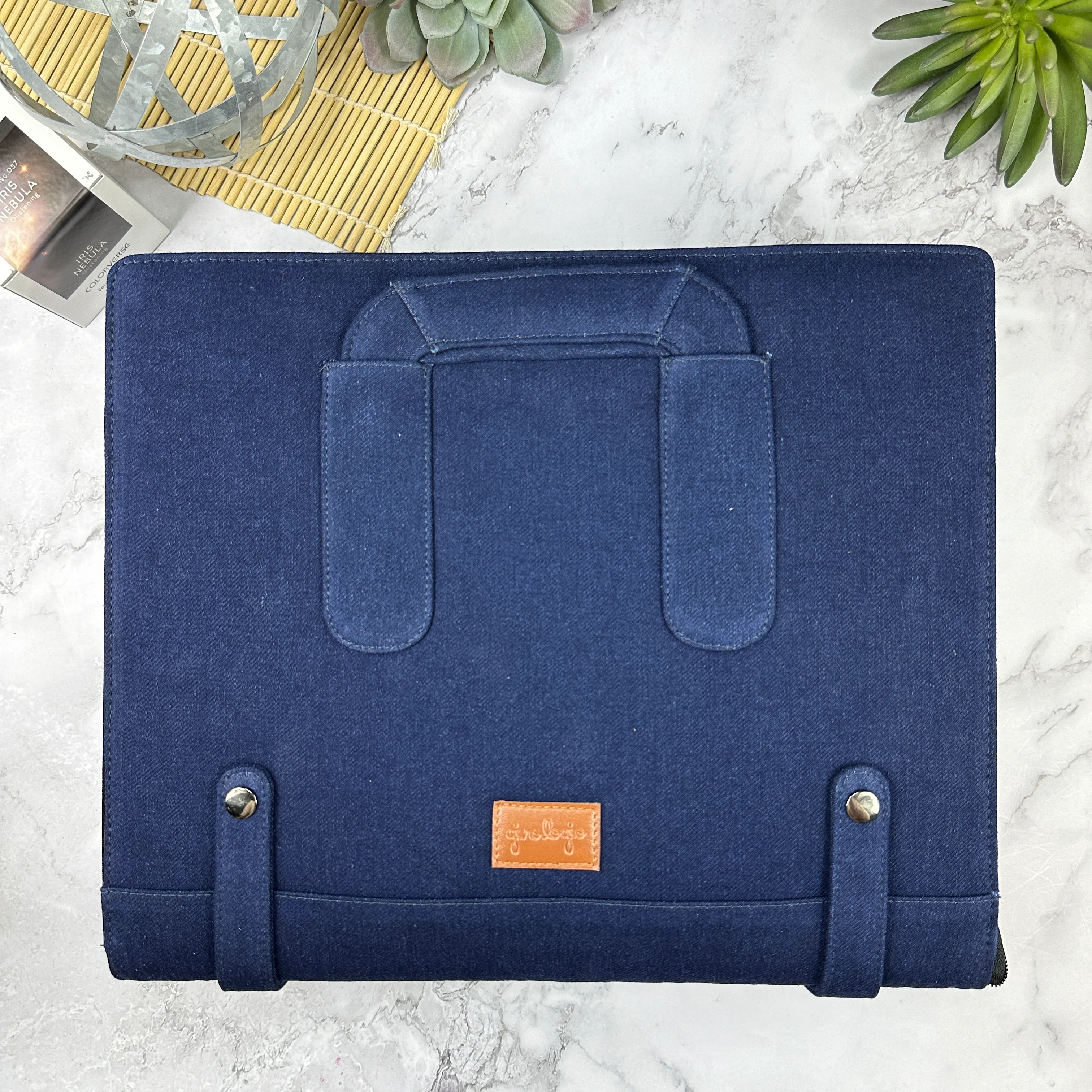 Girologio 96 Zippered Pen Case in Cotton Denim - Image 3