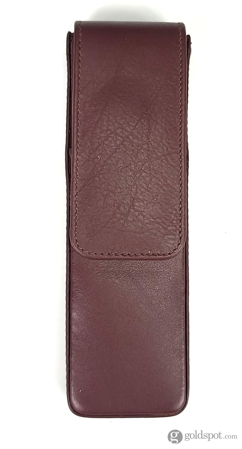 Girologio Double Magnetic Closure Pen Case in Antique Brown - Image 4