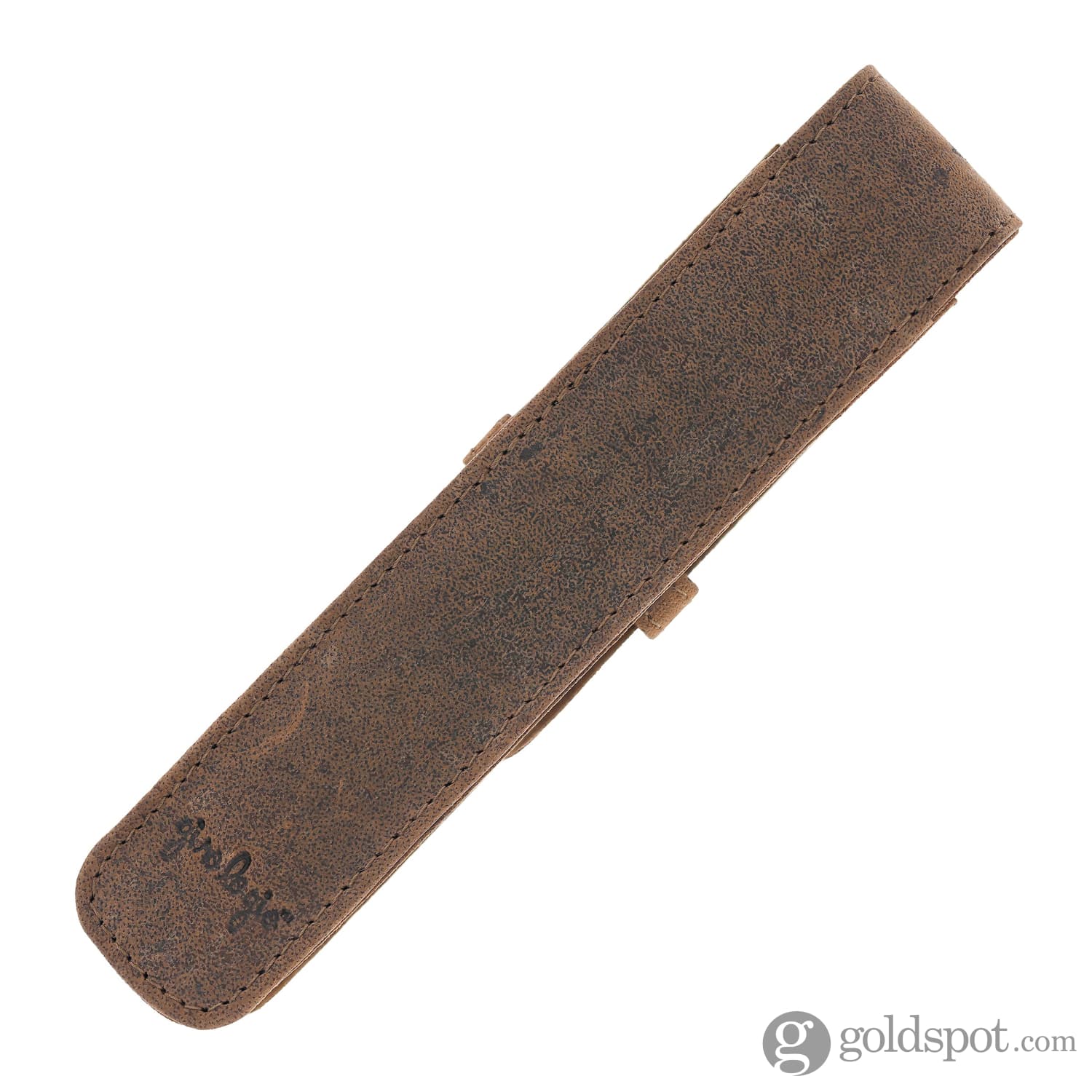Girologio Single Pen Case in Bomber Brown - Image 6