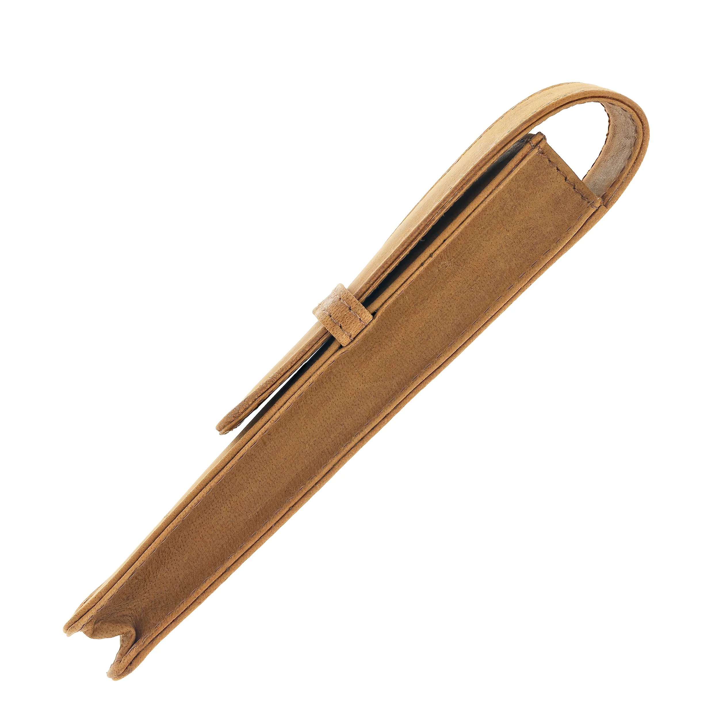 Girologio Single Pen Case in Saddle Tan - Image 5