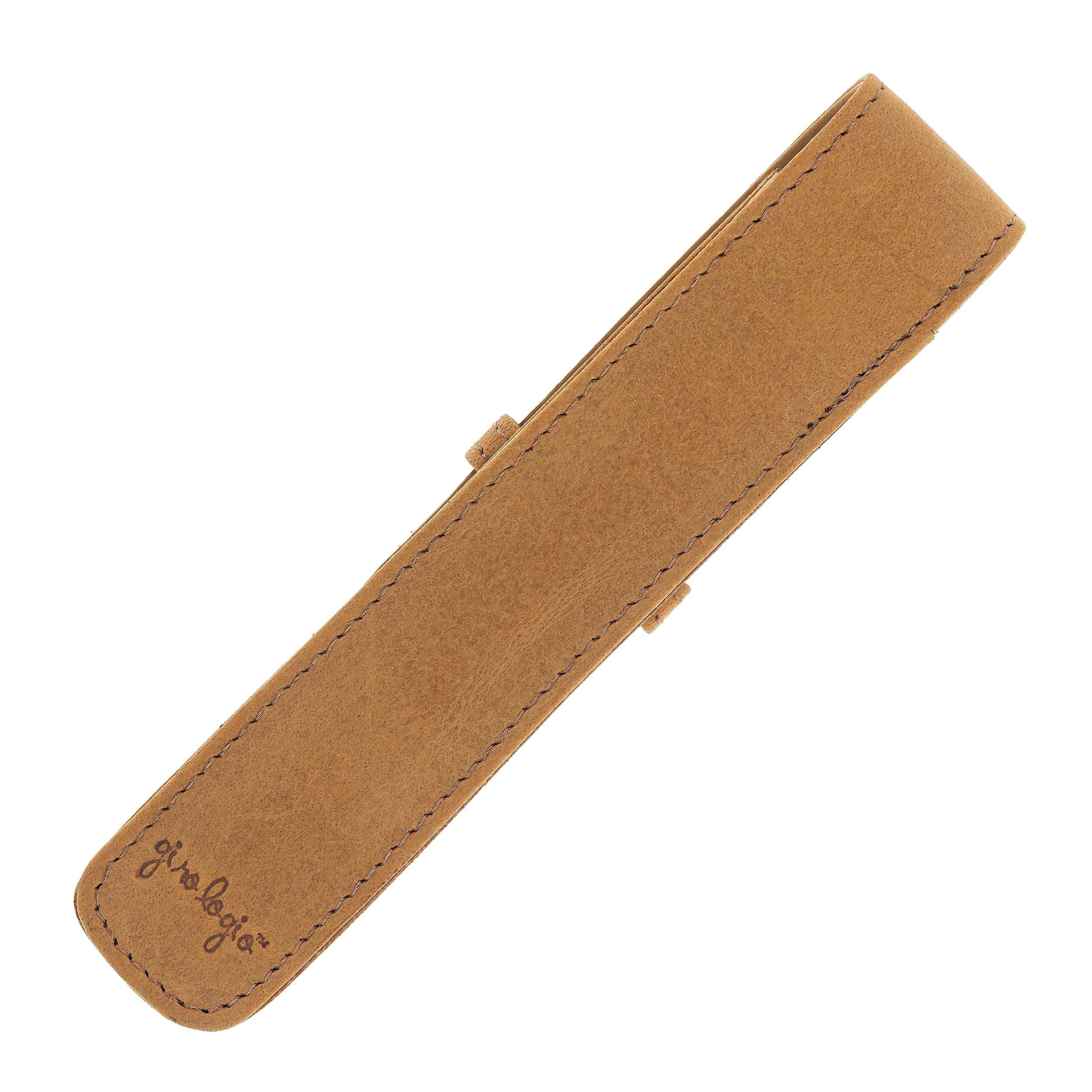 Girologio Single Pen Case in Saddle Tan - Image 6