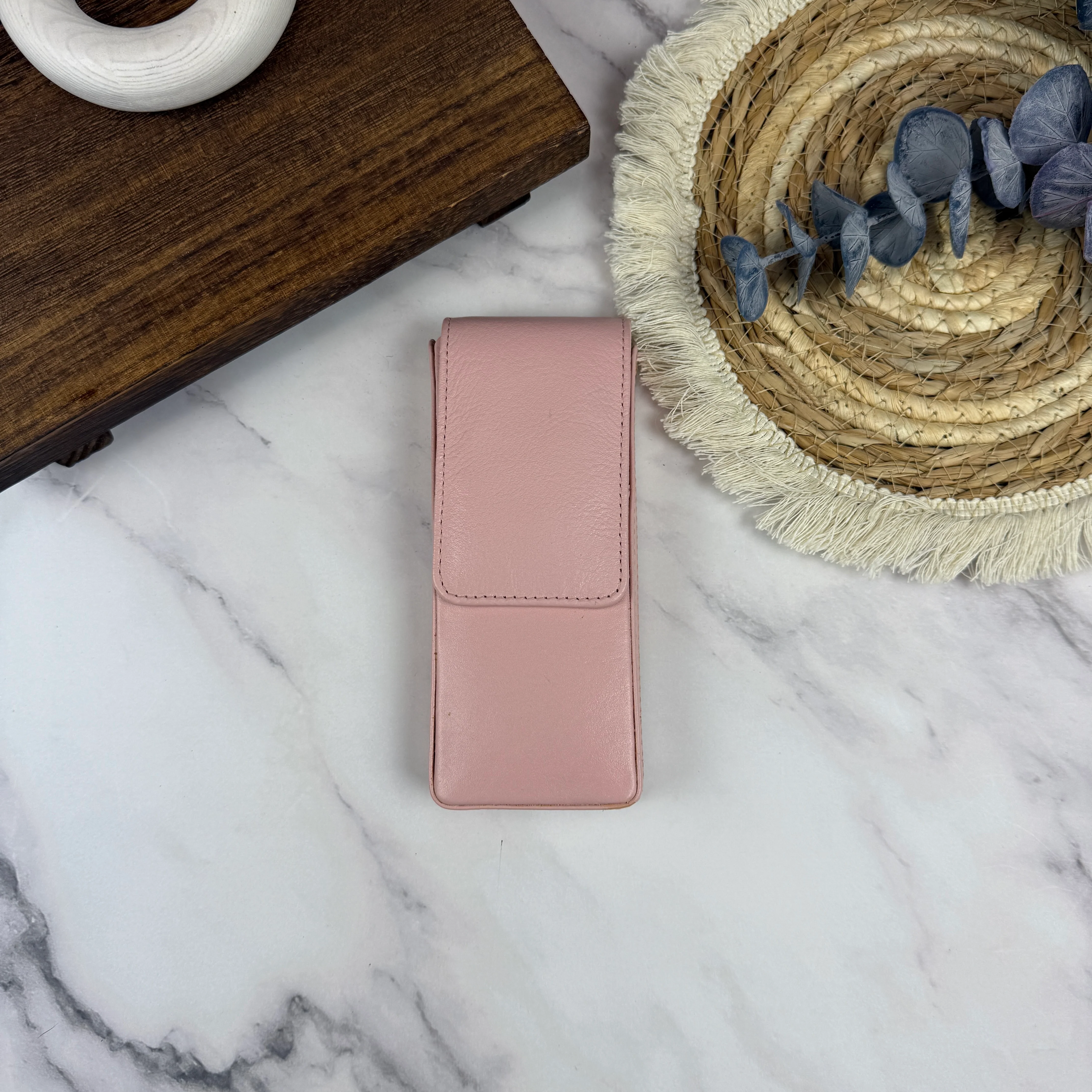 Girologio Triple Magnetic Closure Pen Case in Blush Petal - Image 2