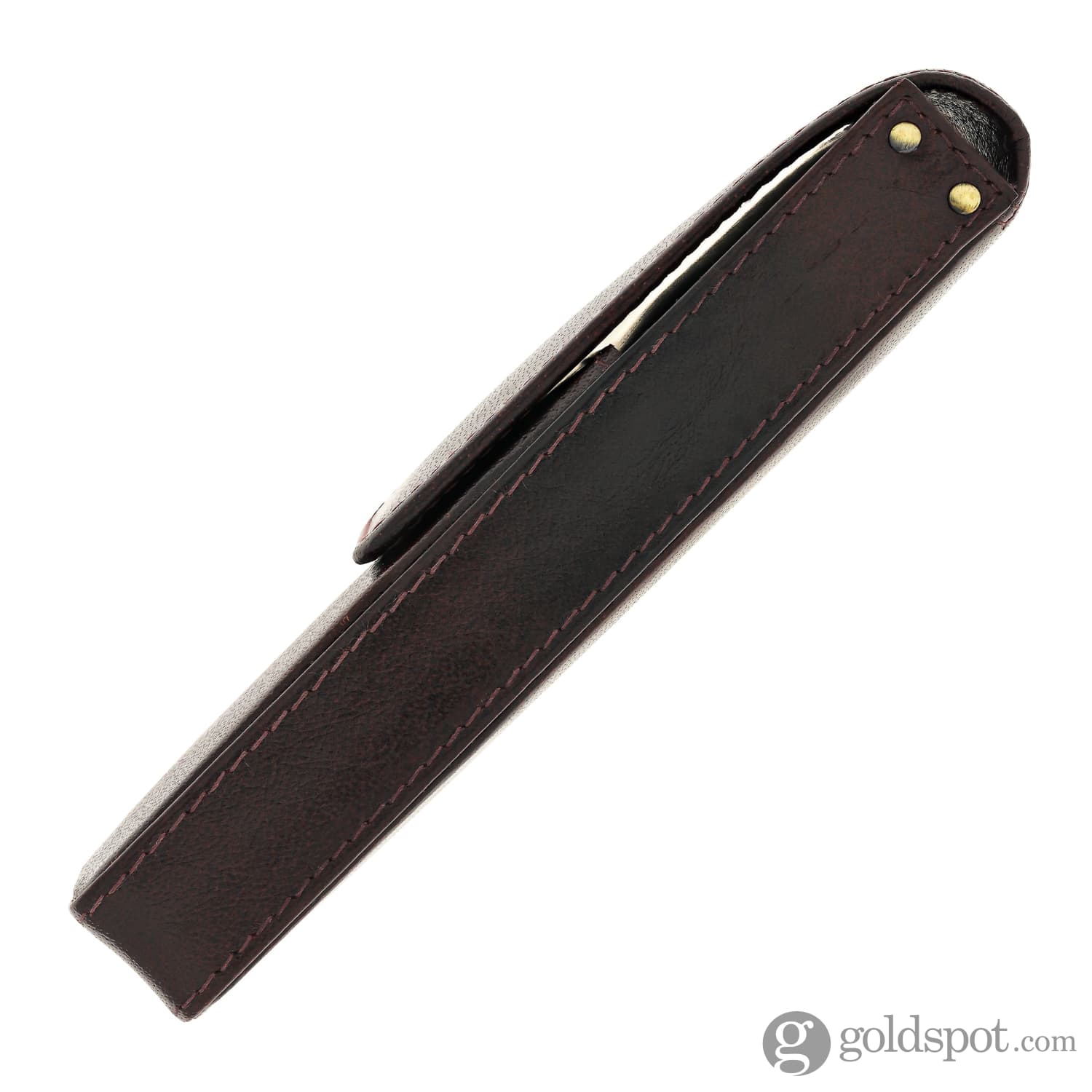 Girologio Triple Magnetic Closure Pen Case in Oxblood - Image 2