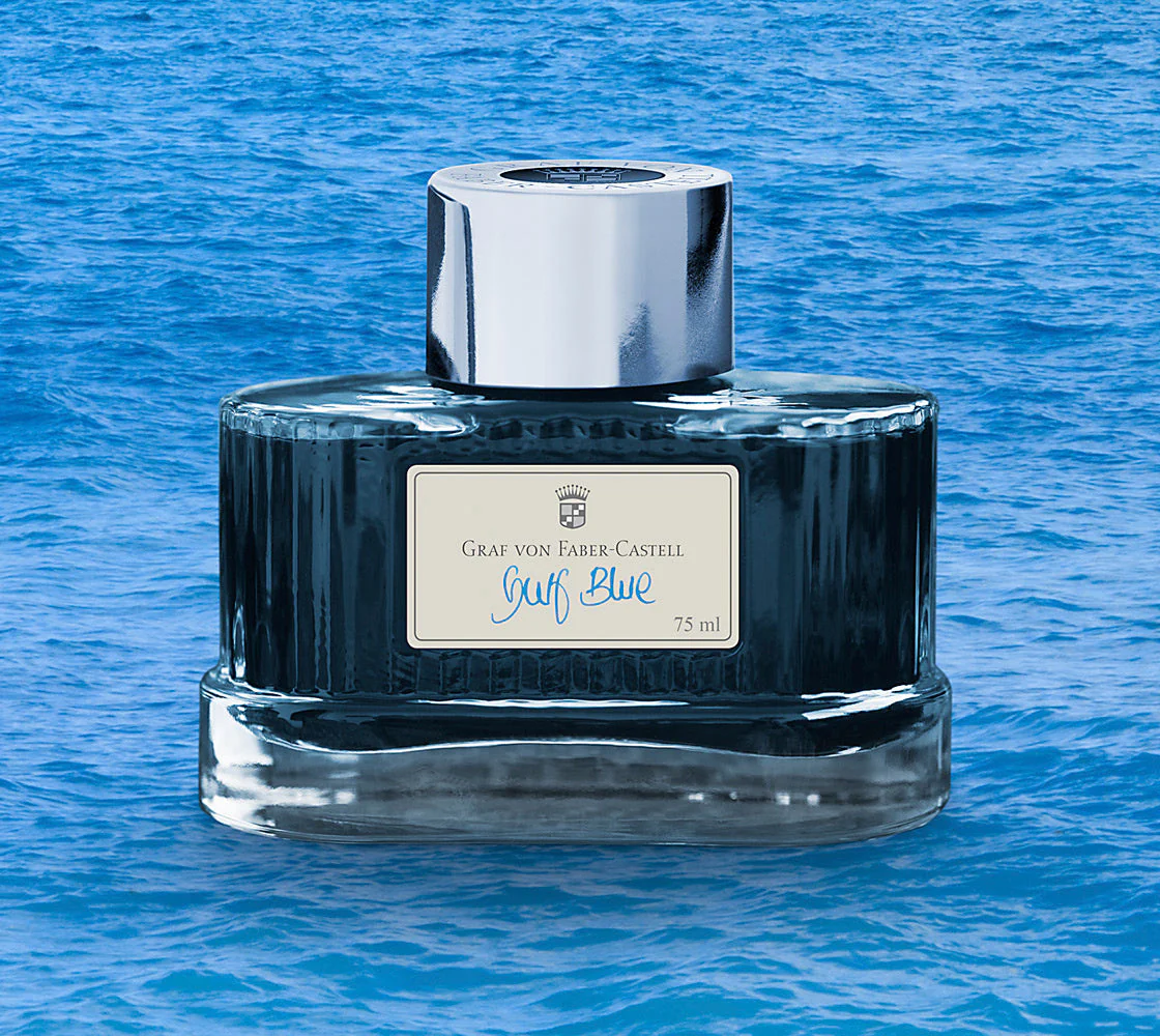 Graf von Faber-Castell Bottled Ink in Gulf Blue - 75 mL - Image 2