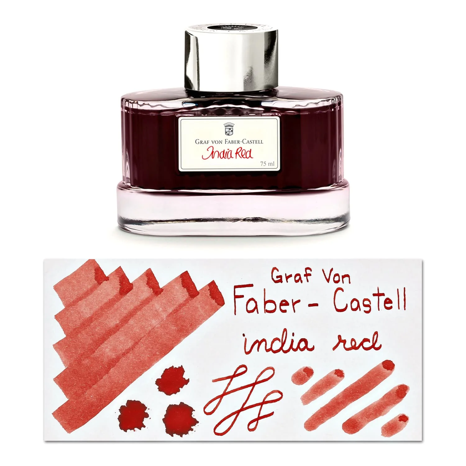 Graf von Faber-Castell Bottled Ink in India Red - 75 mL