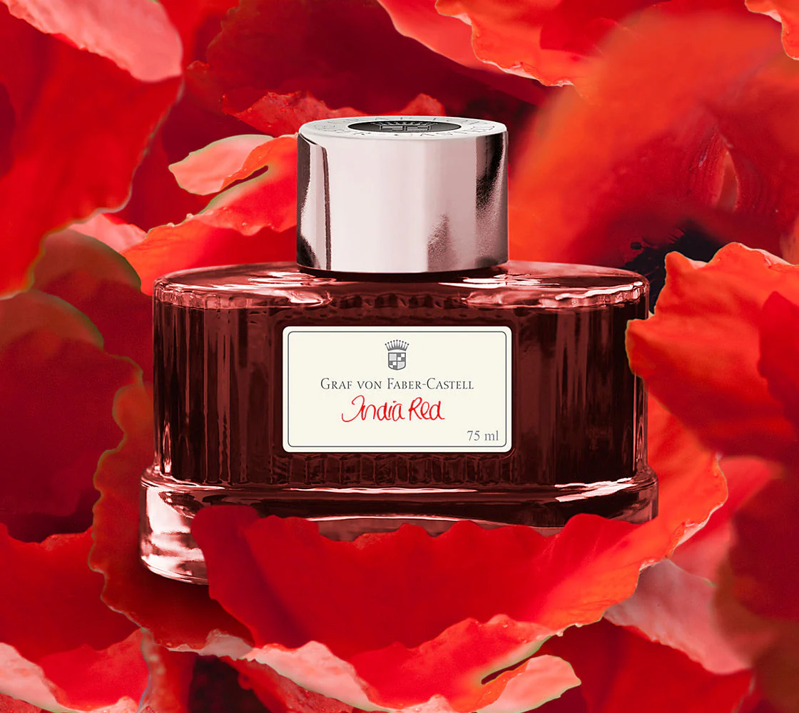 Graf von Faber-Castell Bottled Ink in India Red - 75 mL - Image 2