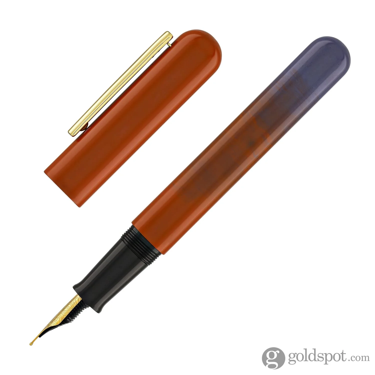 IKKAKU by Nahvalur Gradient Urushi Fountain Pen in Yan-Zhi Vermilion - Image 3