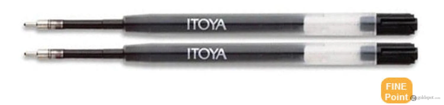 Itoya Aquaroller Ballpoint Pen Refill in Black - Pack of 2 - Image 2