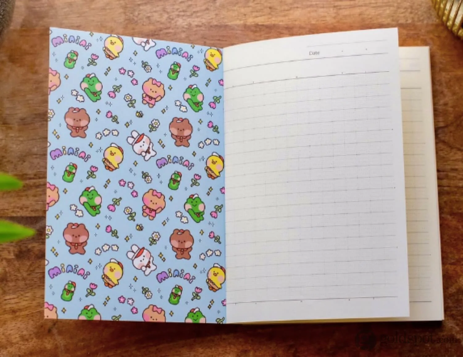 Itoya Oasis Notebook in LINE FRIENDS Minini 'Adventure Grid' - A6 - Image 2