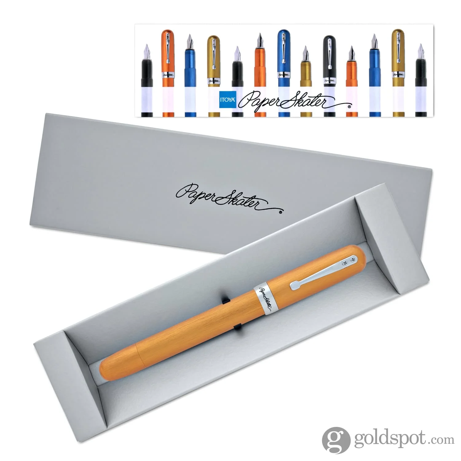 Itoya PaperSkater Galaxy Fountain Pen in Firefly Orange - Fine Point - Image 8
