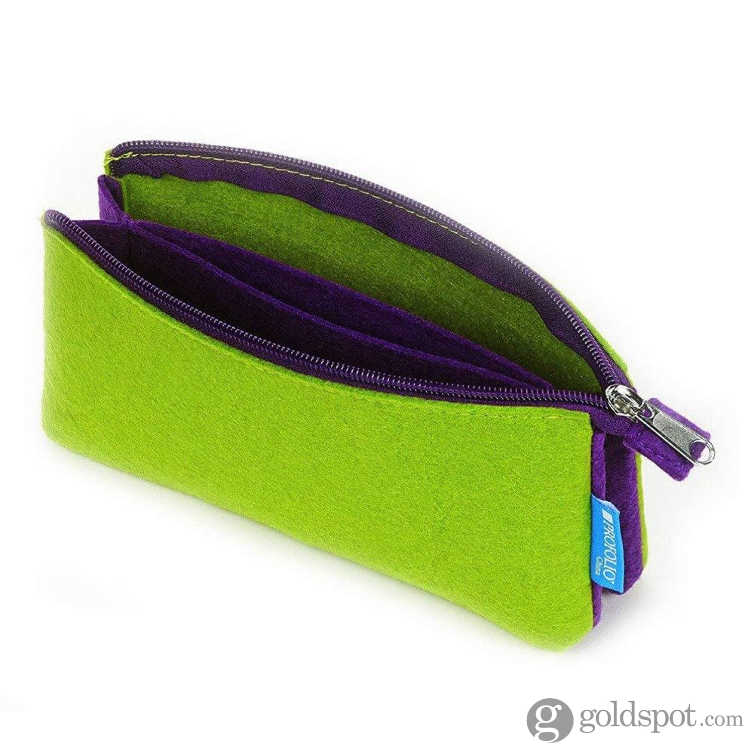 Itoya Profolio Large Midtown Pouch in Green and Purple - Image 2