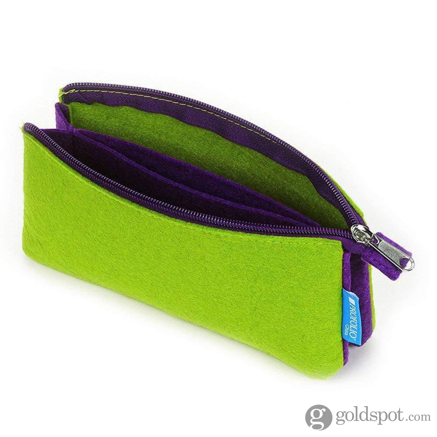 Itoya Profolio Small Midtown Pouch in Green and Purple - Image 2