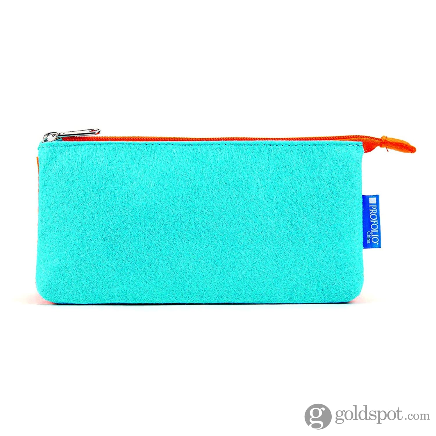 Itoya Profolio Small Midtown Pouch in Ocean and Orange - Image 3