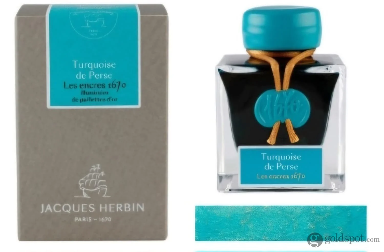 J. Herbin 1670 Turquoise de Perse Bottled Ink - 50 mL - Image 5