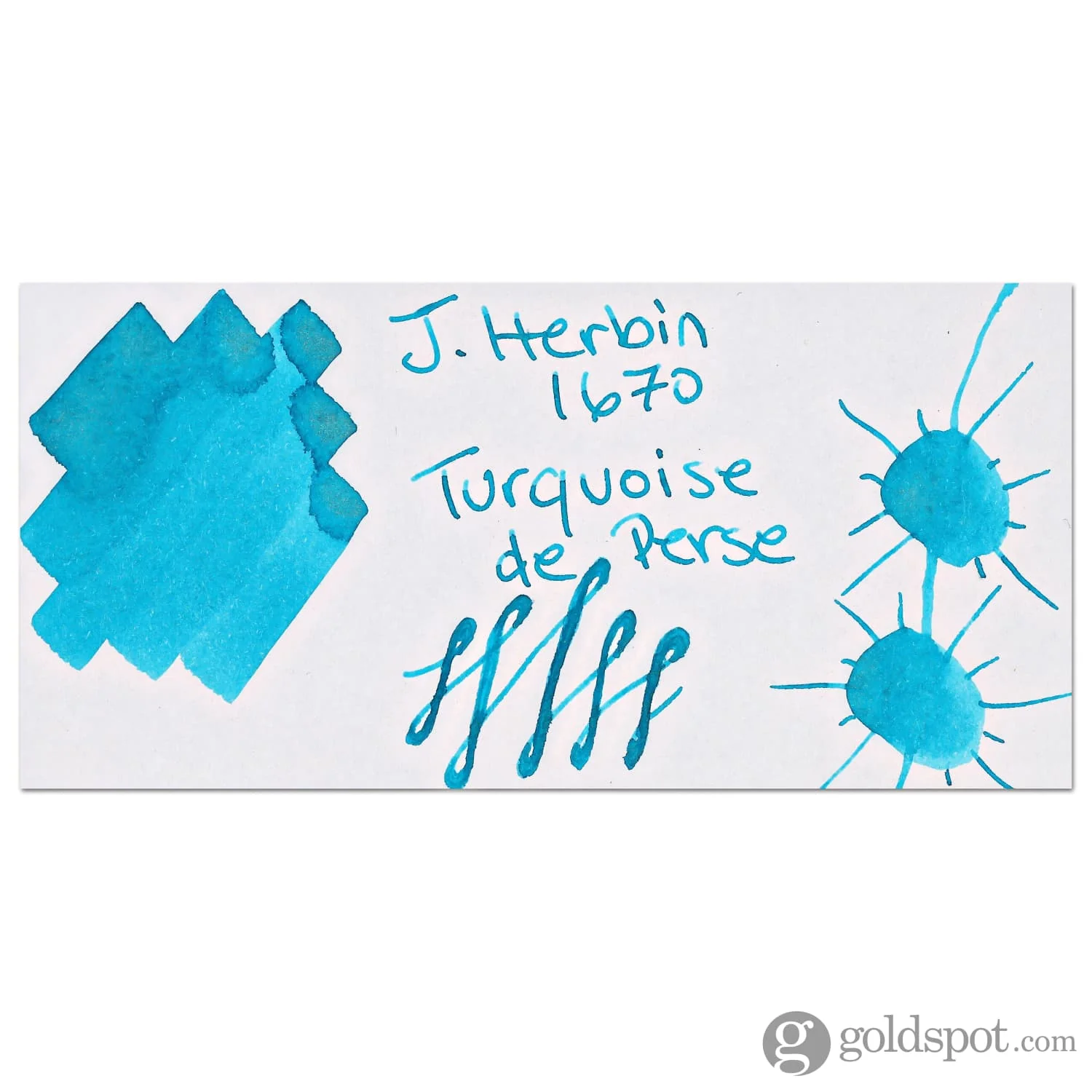 J. Herbin 1670 Turquoise de Perse Bottled Ink - 50 mL - Image 7