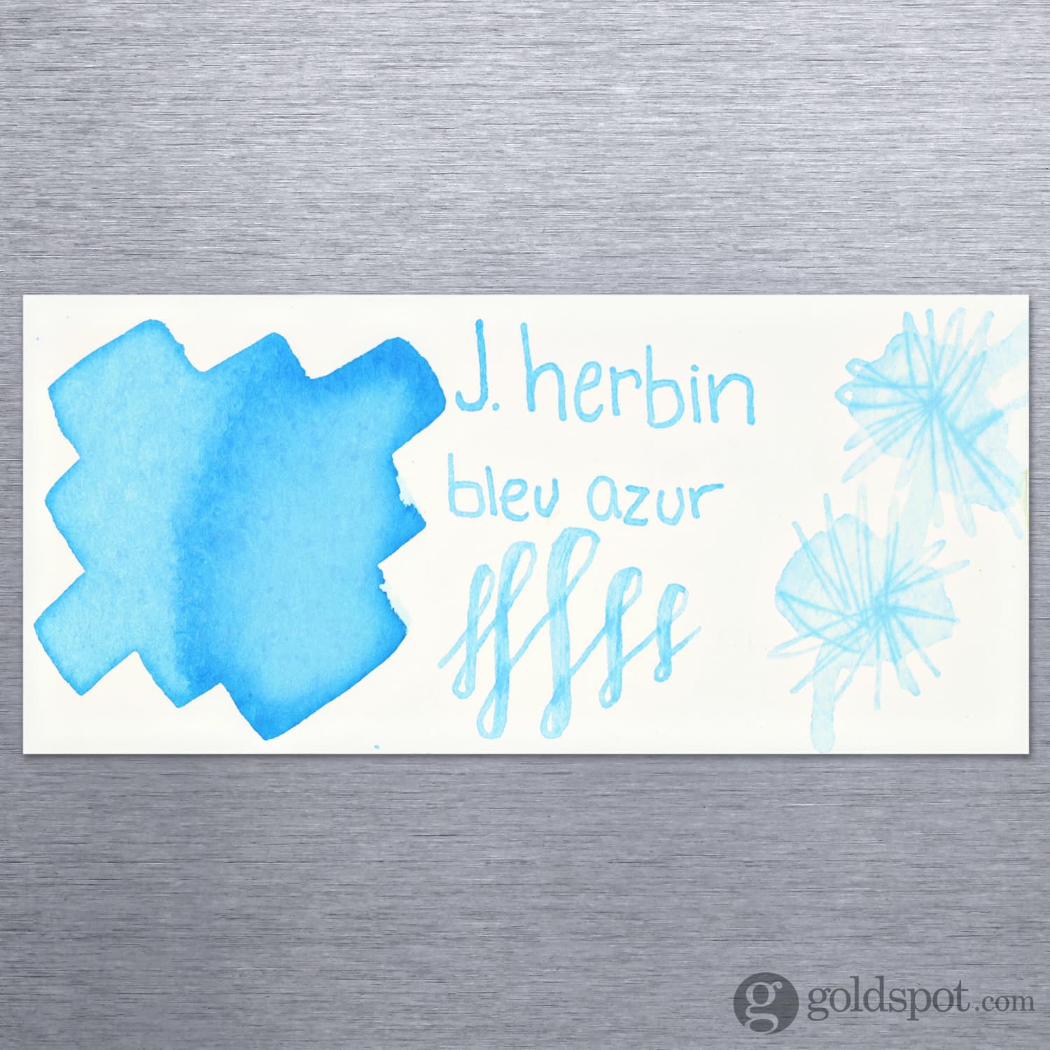 J. Herbin Bleu Azur (Azure Blue) Bottled Fountain Pen Ink - Image 2