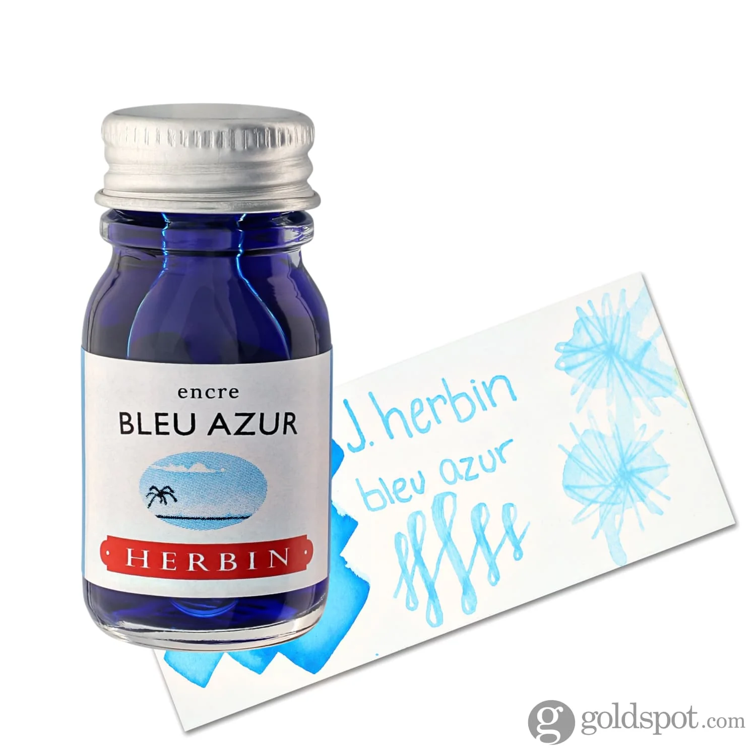 J. Herbin Bleu Azur (Azure Blue) Bottled Fountain Pen Ink - Image 5