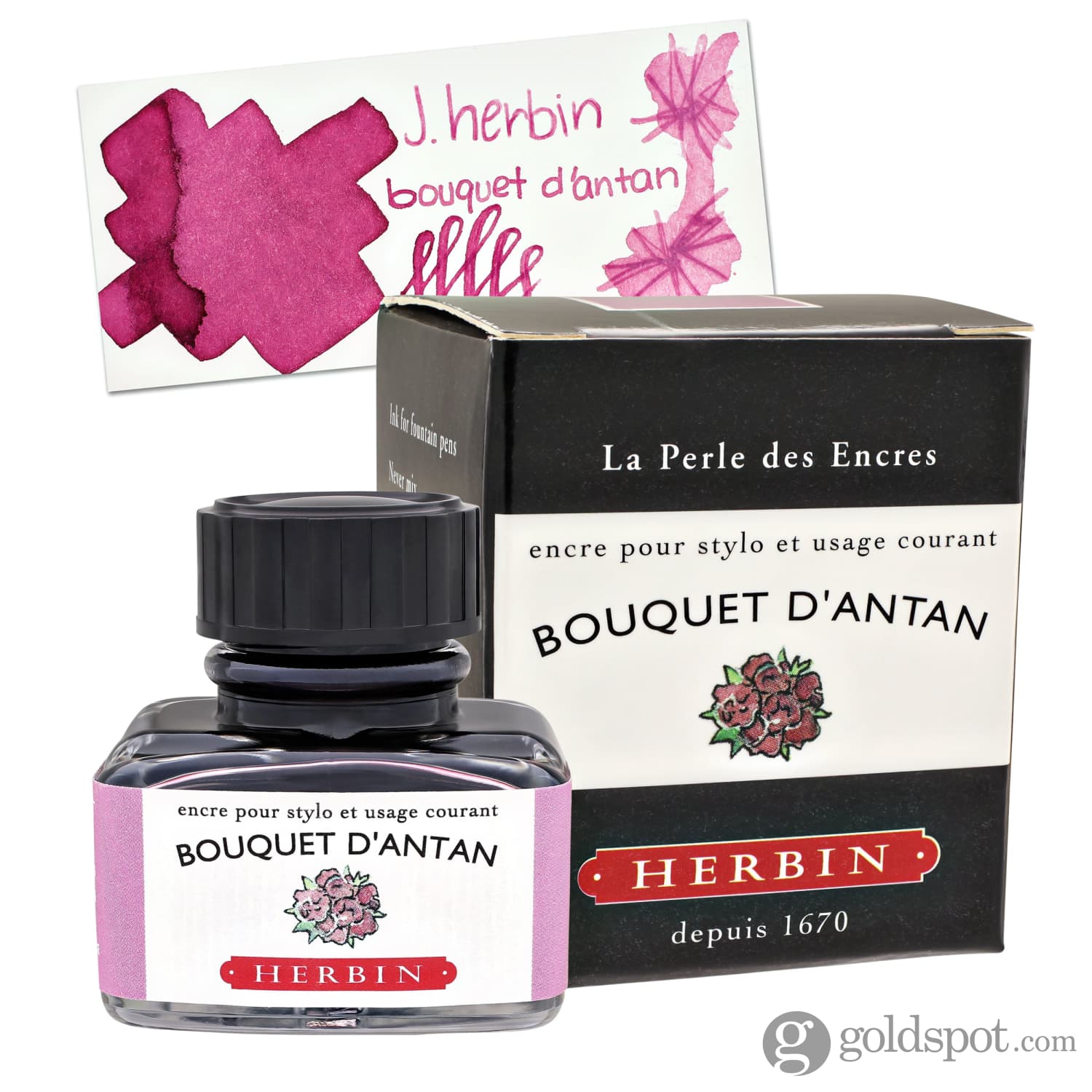J. Herbin Bouquet d'Antan (Bouquet of Yesterday) Bottled Fountain Pen Ink - Image 4