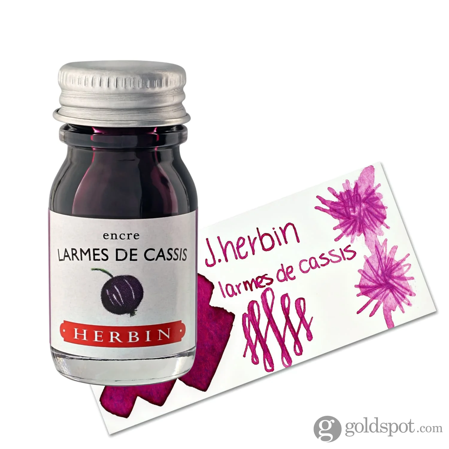 J. Herbin Larmés de Cassis (Tears of Blackcurrant) Bottled Fountain Pen Ink and Cartidges - Image 6