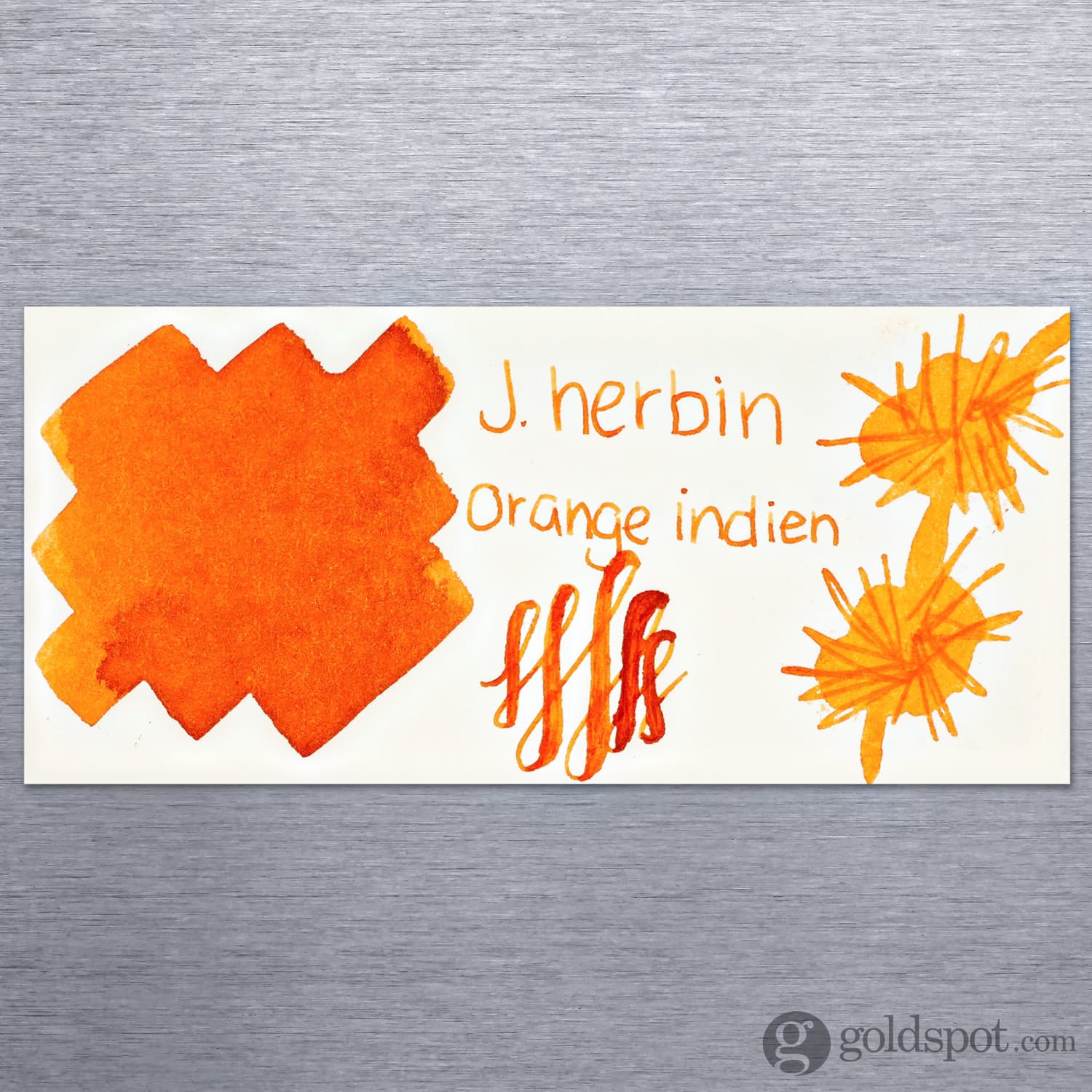 J. Herbin Orange Indien (Indian Orange) Bottled Fountain Pen Ink and Cartidges - Image 2
