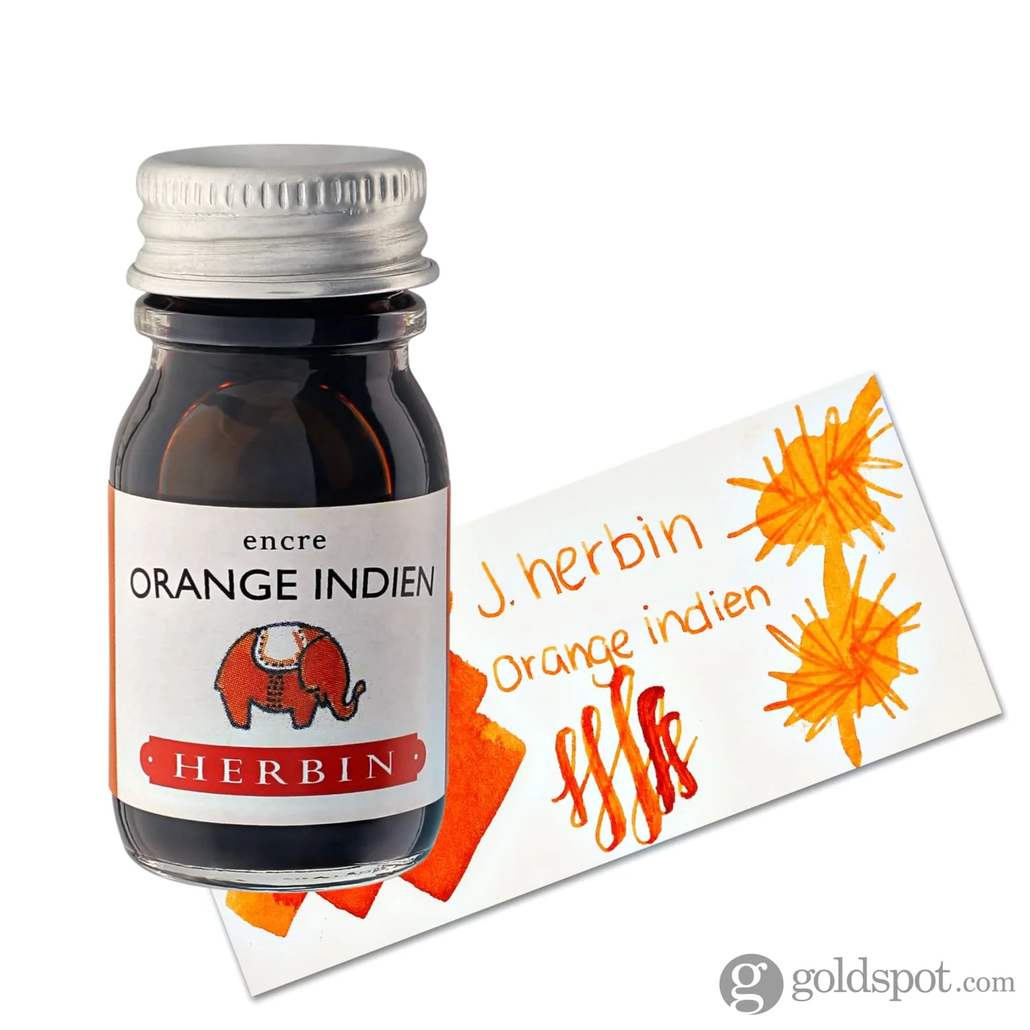 J. Herbin Orange Indien (Indian Orange) Bottled Fountain Pen Ink and Cartidges - Image 6