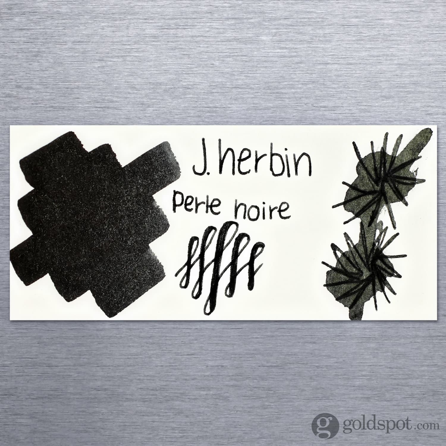 J. Herbin Perle Noire (Black Pearl) Bottled Fountain Pen Ink and Cartidges - Image 2