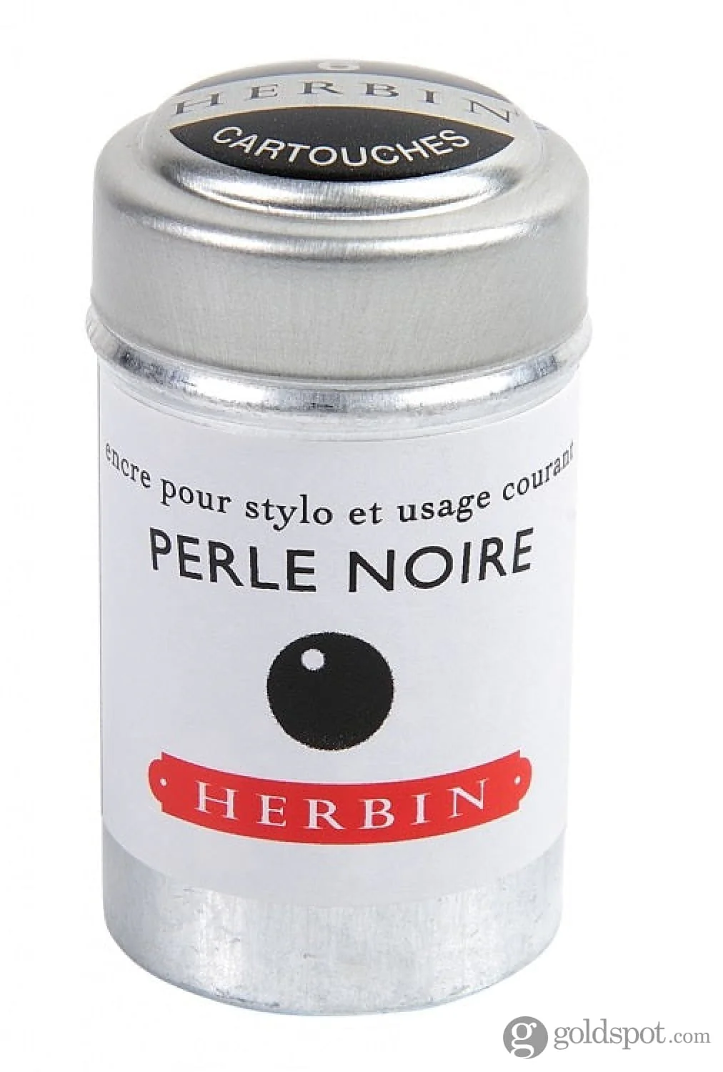 J. Herbin Perle Noire (Black Pearl) Bottled Fountain Pen Ink and Cartidges - Image 4