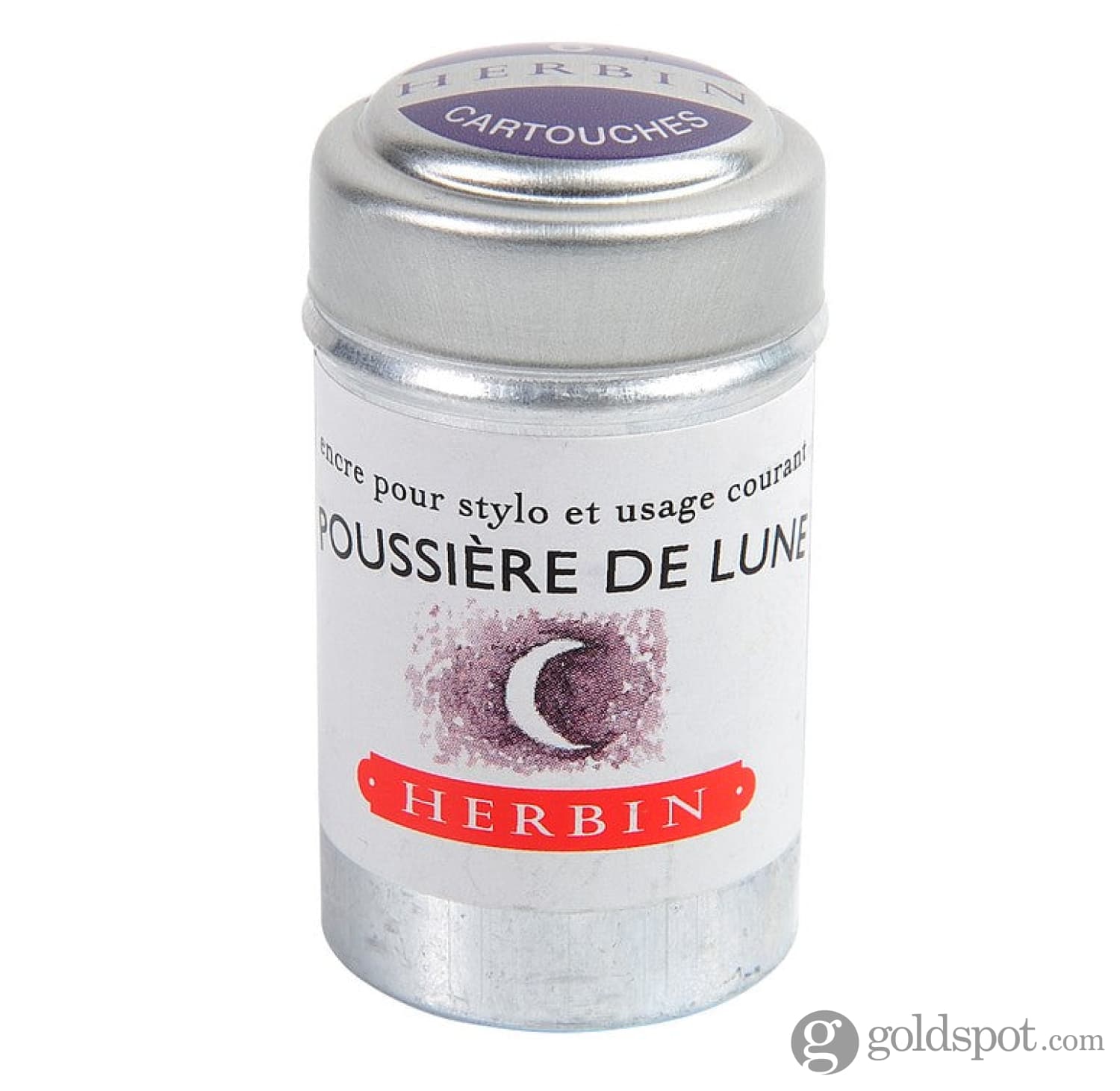 J. Herbin Poussière de Lune (Moondust Purple) Bottled Fountain Pen Ink and Cartidges - Image 4