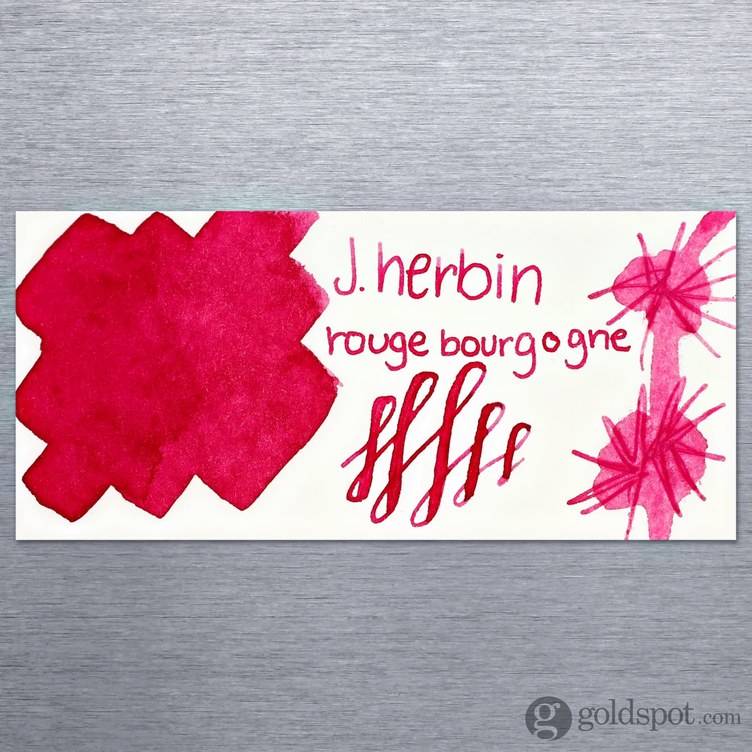 J. Herbin Rouge Bourgogne (Burgundy Red) Bottled Fountain Pen Ink - Image 2