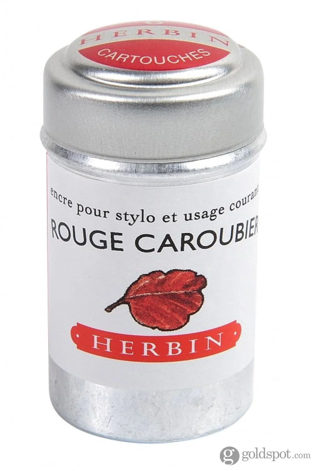 J. Herbin Rouge Caroubier (Carob Seed Red) Bottled Fountain Pen Ink and Cartidges - Image 5