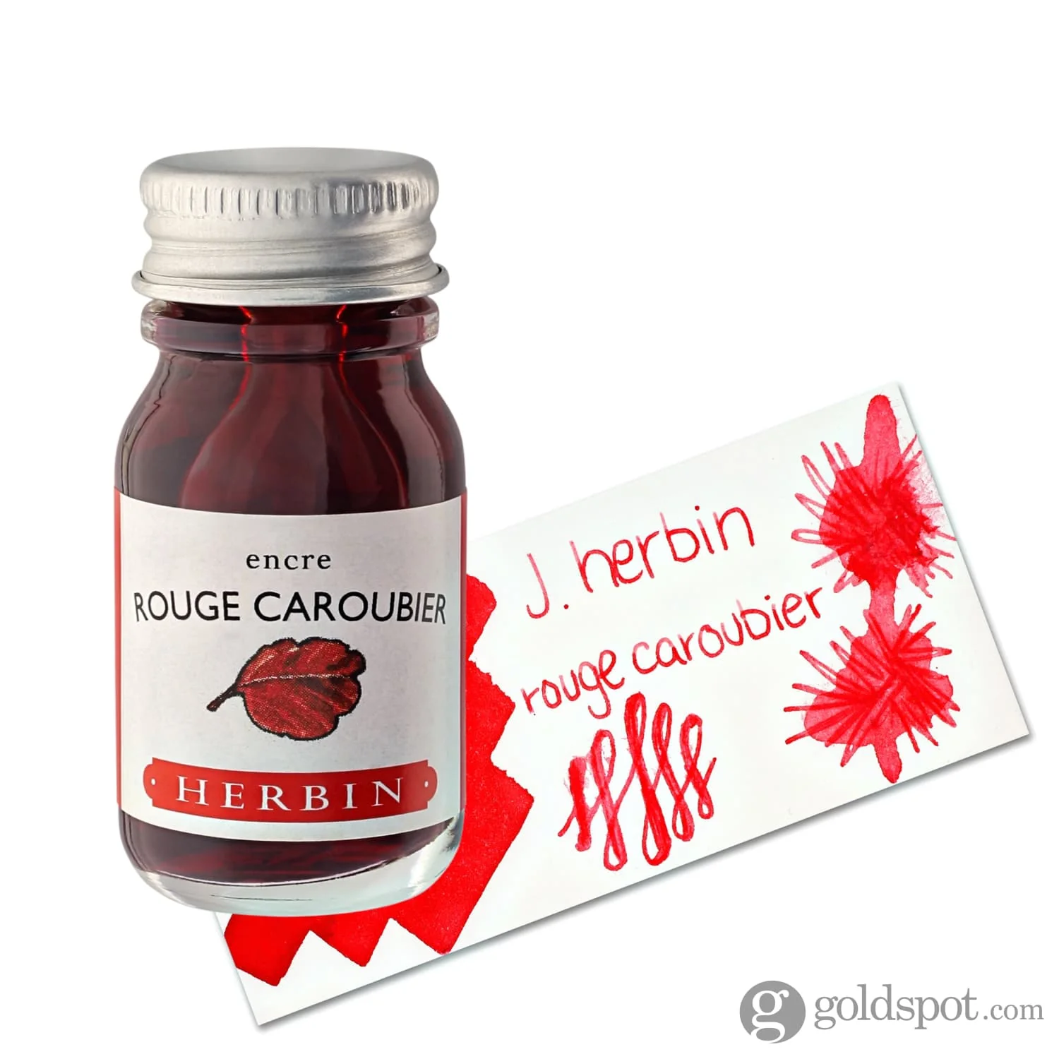 J. Herbin Rouge Caroubier (Carob Seed Red) Bottled Fountain Pen Ink and Cartidges - Image 7