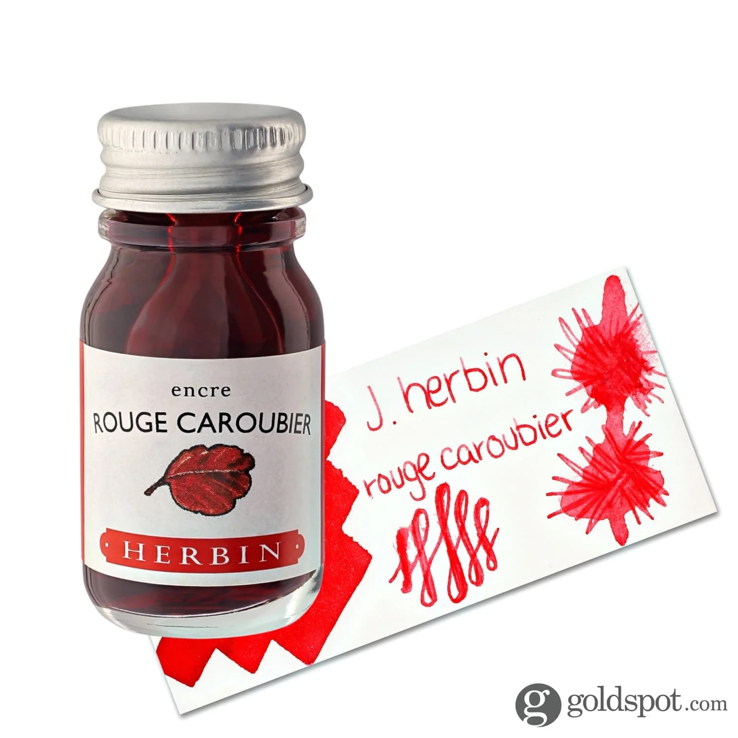 J. Herbin Rouge Caroubier (Carob Seed Red) Bottled Fountain Pen Ink and Cartidges - Image 9