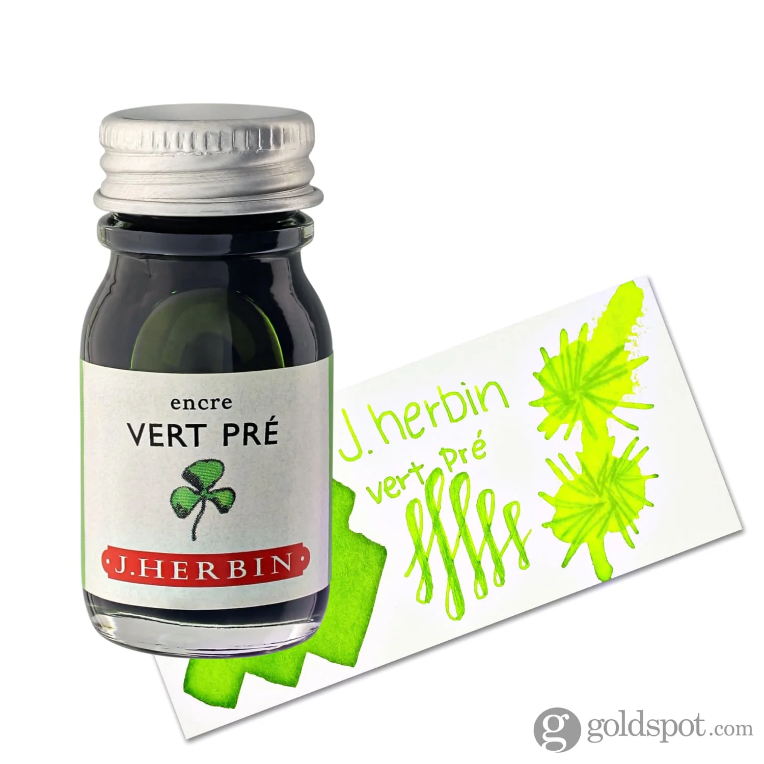 J. Herbin Vert Pre (Green Prarie) Bottled Fountain Pen Ink and Cartidges - Image 6