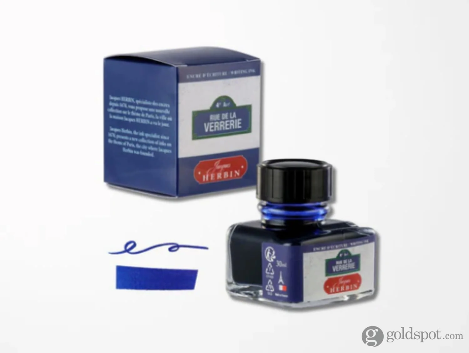 J. Herbin Paris Bottled Ink in Rue de la Verrerie Blue  - 30ml - Image 4