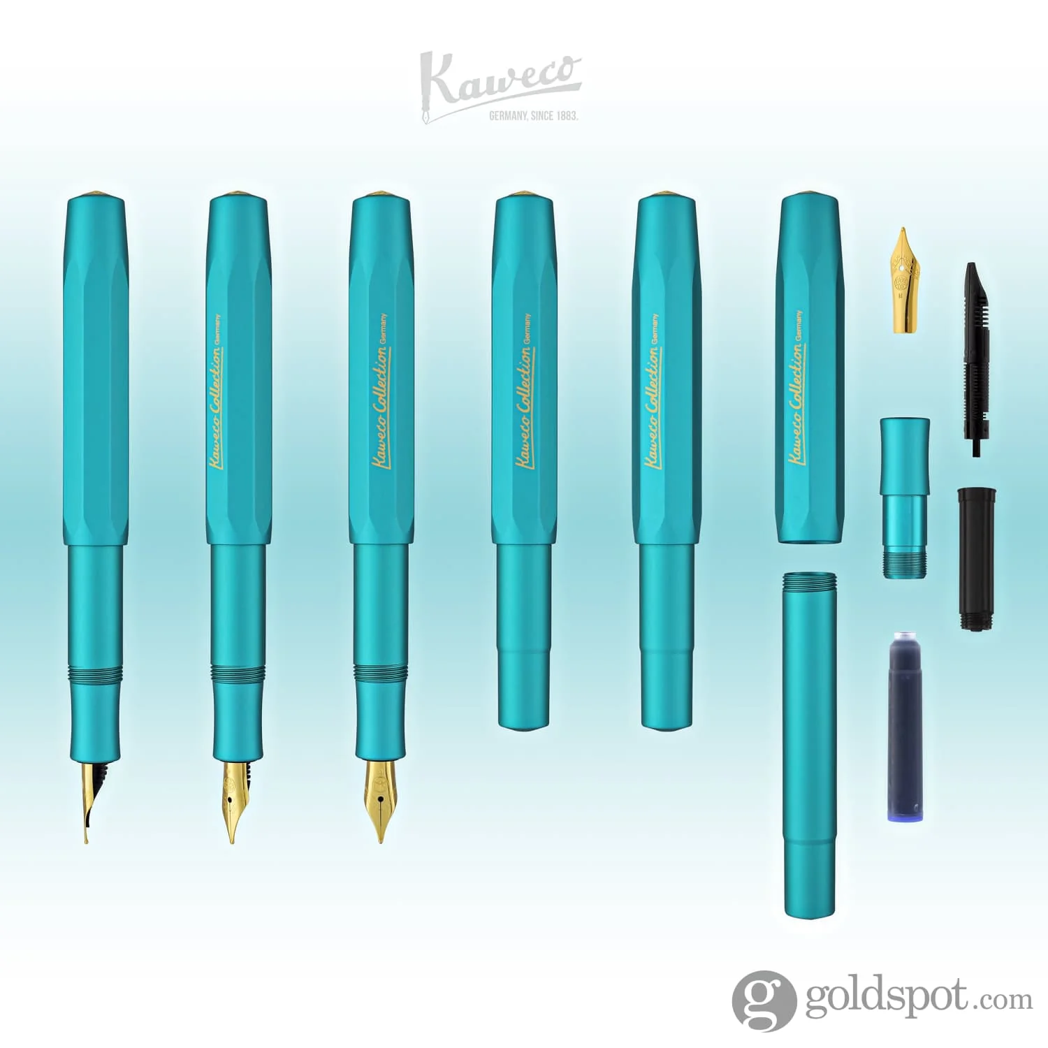Kaweco AL Sport Fountain Pen in Iguana Blue - Image 7