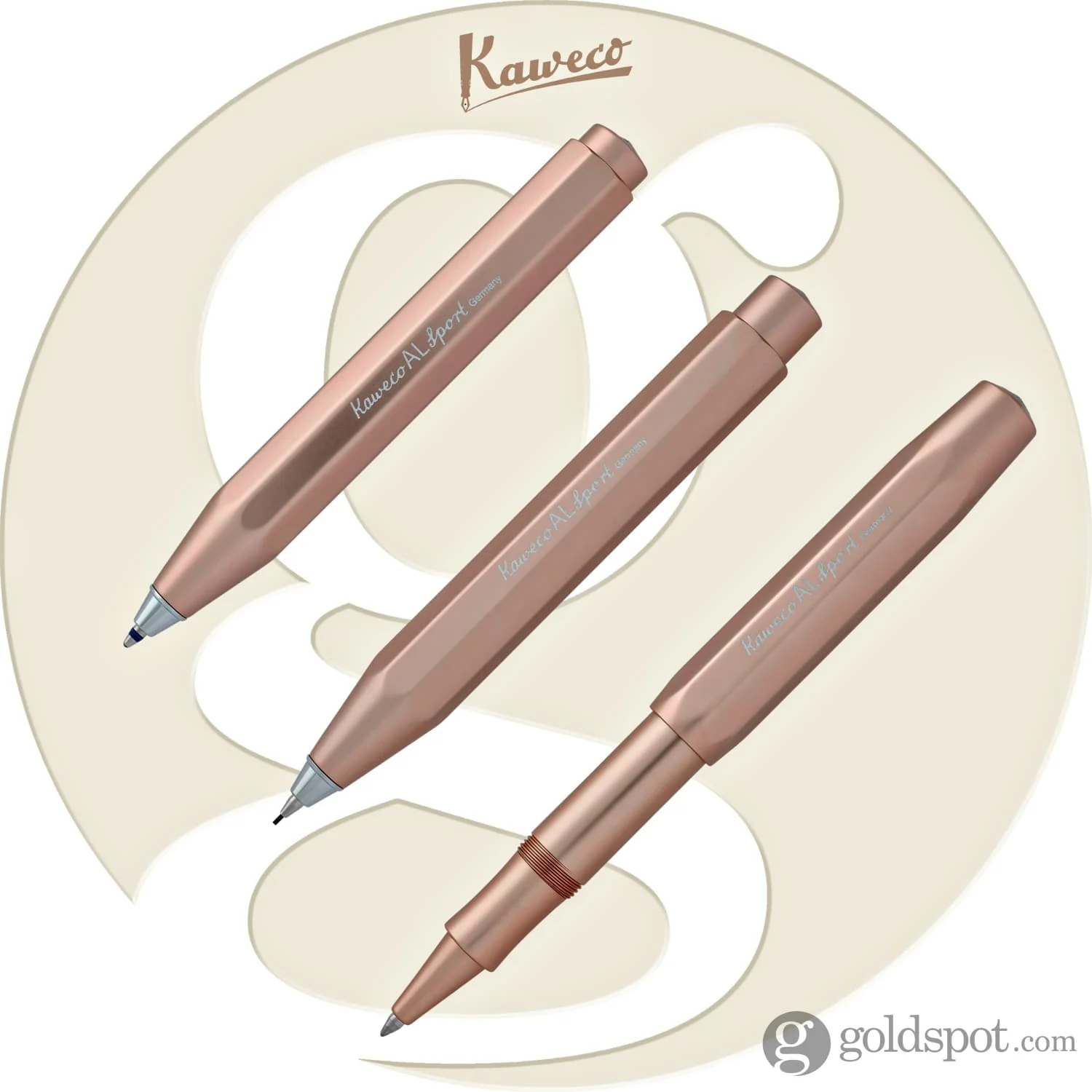 Kaweco AL Sport Rollerball Pen in Rose Gold - Image 5