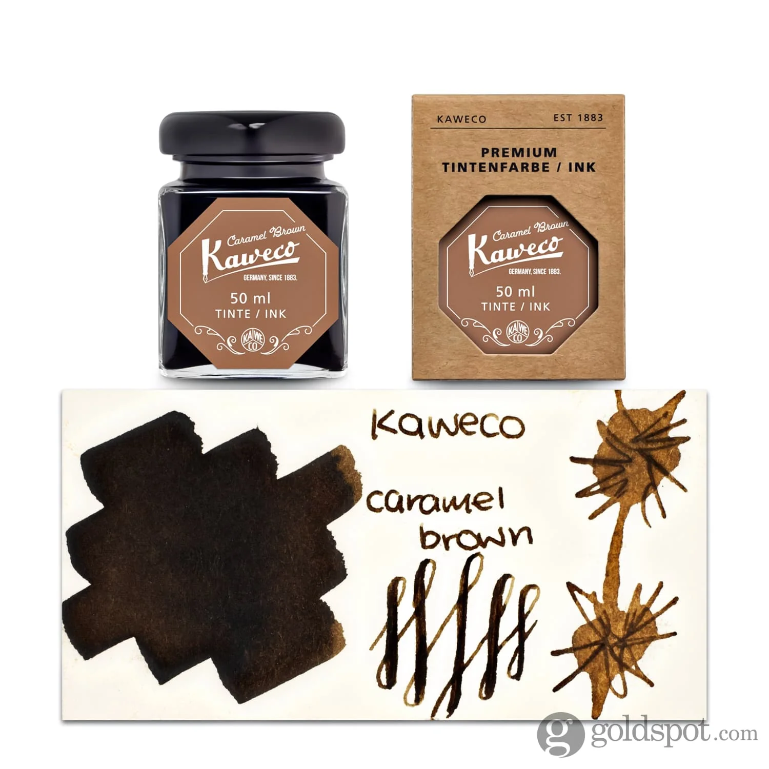 Kaweco Bottled Ink and Cartridges in Caramel Brown - Image 4