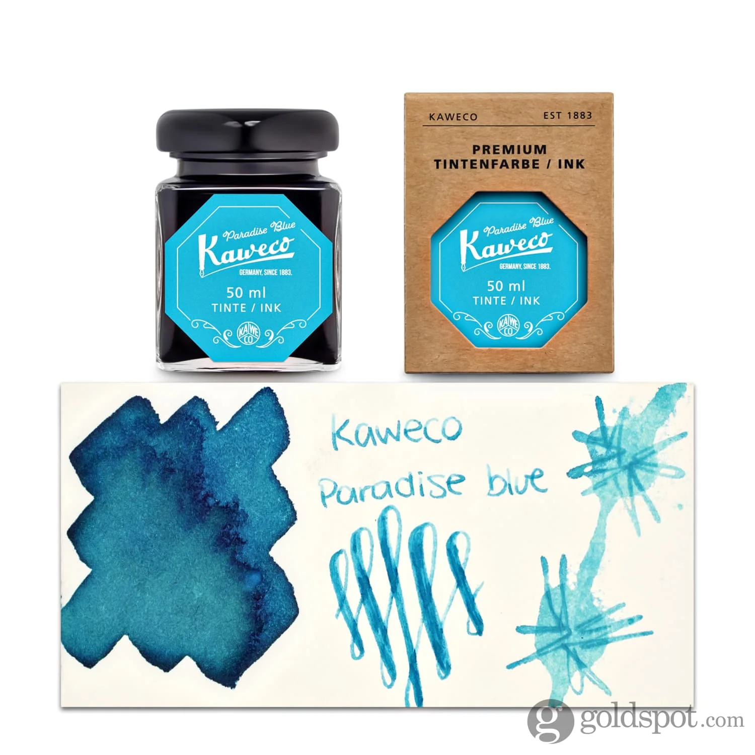Kaweco Bottled Ink and Cartridges in Paradise Blue (Turquoise) - Image 4