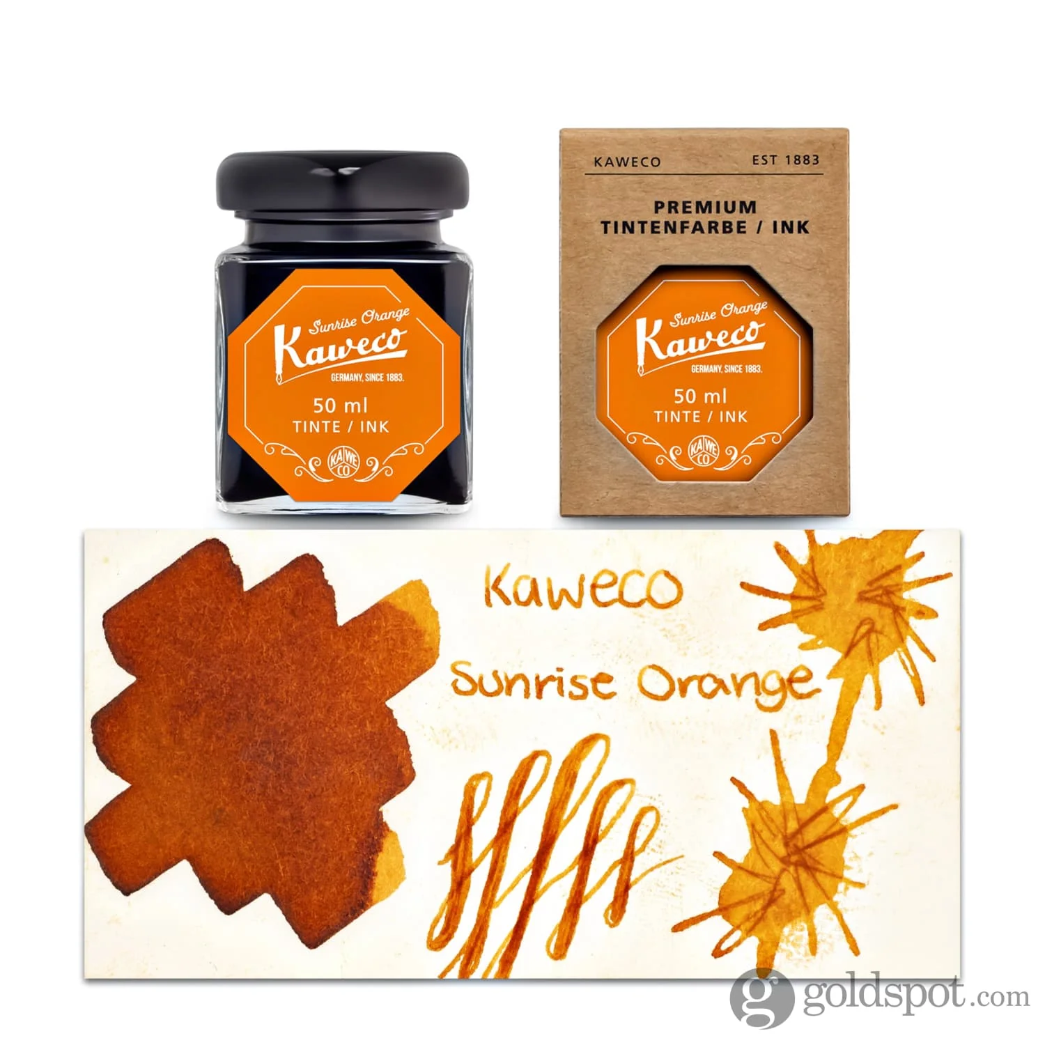 Kaweco Bottled Ink and Cartridges in Sun Orange - Image 4