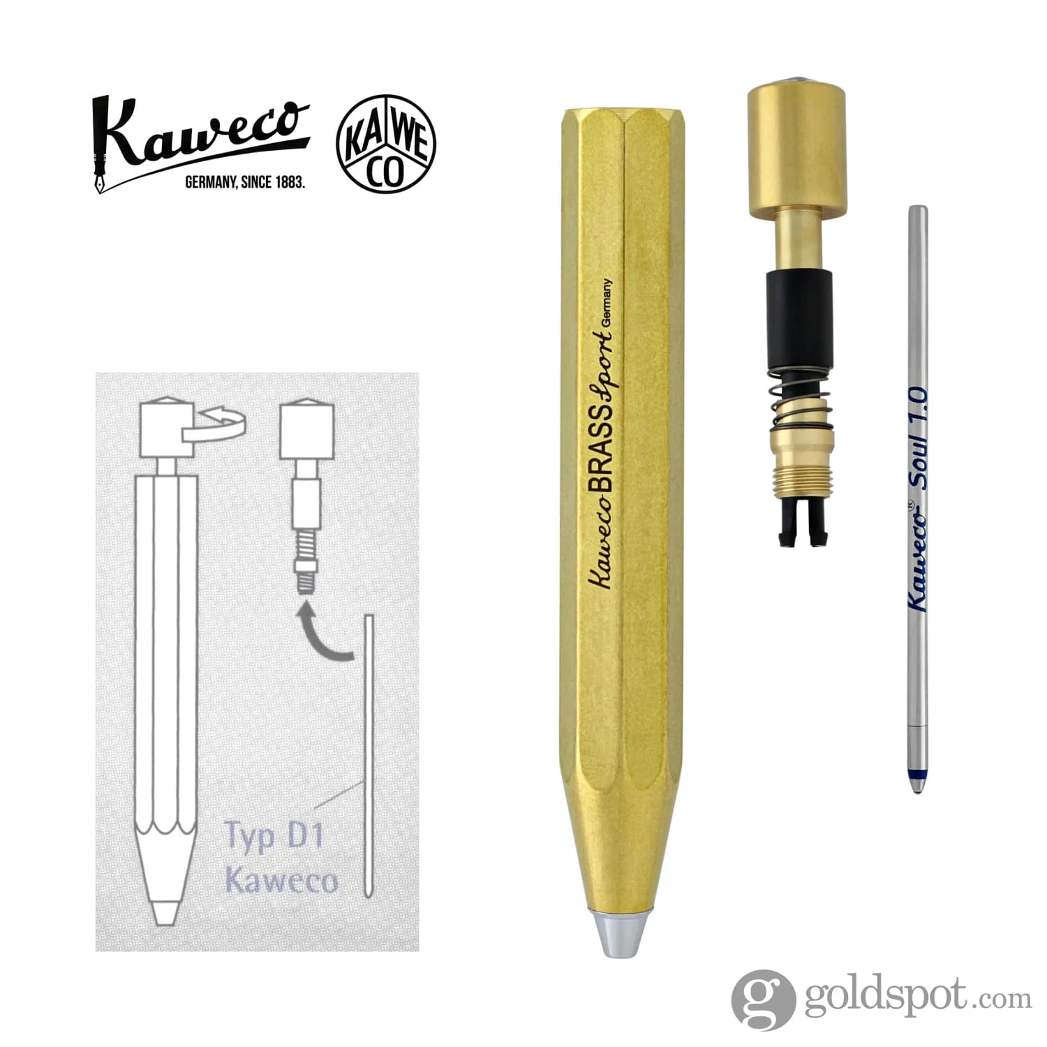Kaweco Sport Ballpoint Pen in Brass - Image 3